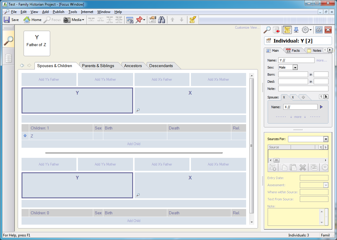 Family Historian 6.2 second marriage